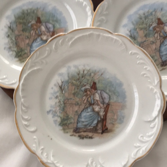 Porcelain German dessert dishes. Set of 6 - Picture 3 of 7
